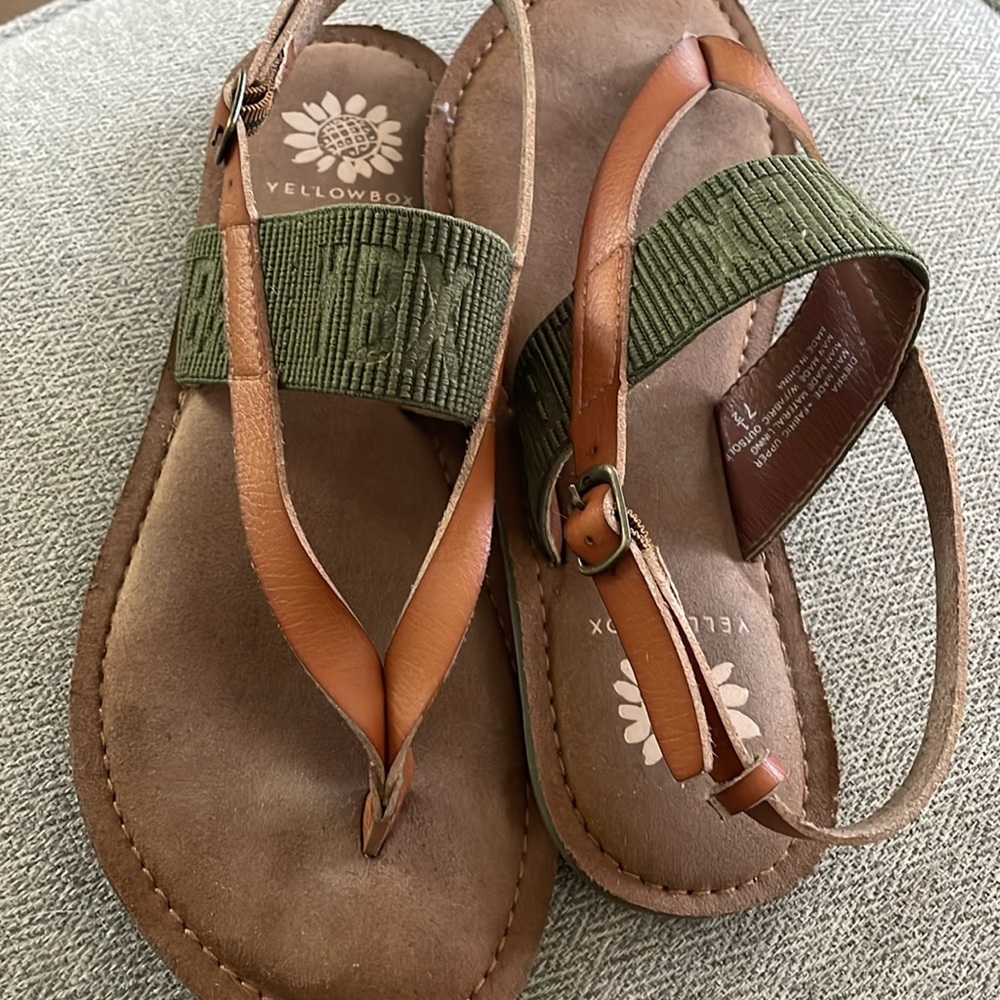 Yellow box strap sandal
